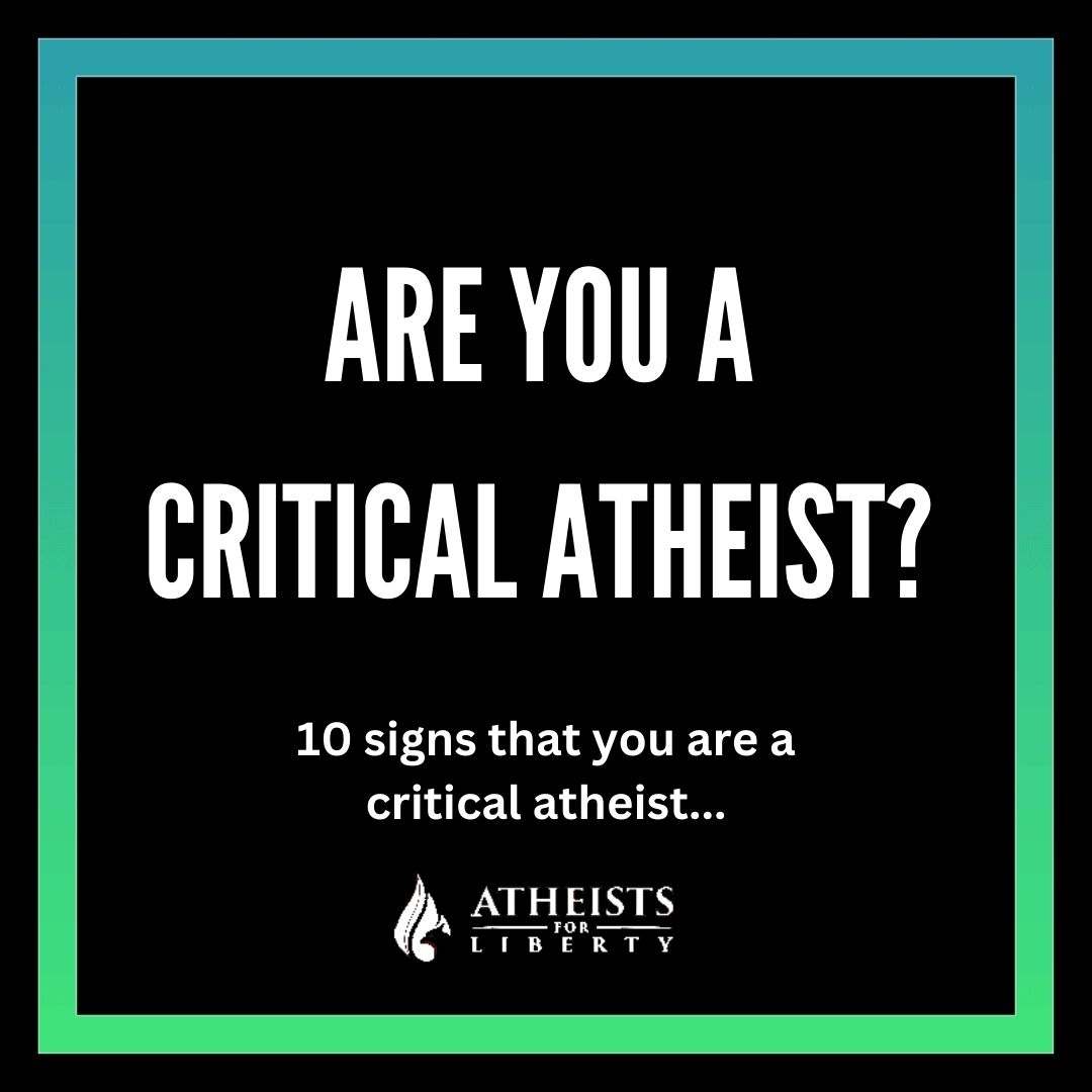 10 signs that you are a critical atheist